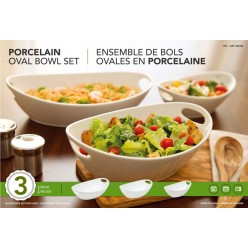 Porcelain Oval Bowl Set